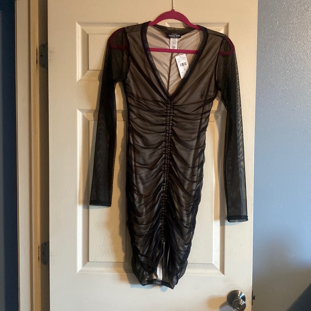 Sheer mini dress.